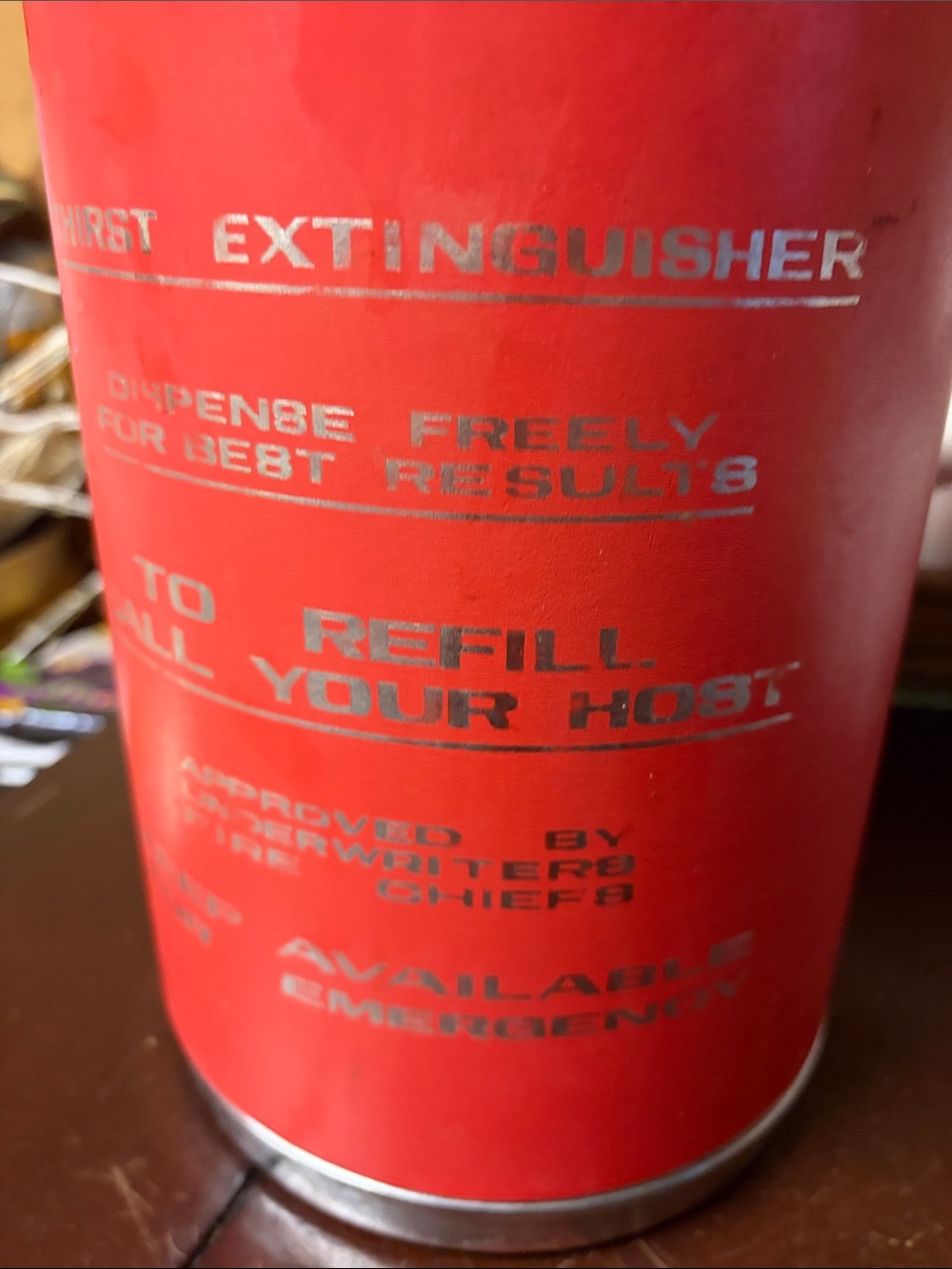Vintage Red Fire Extinguisher Canister - Picture 2 of 8